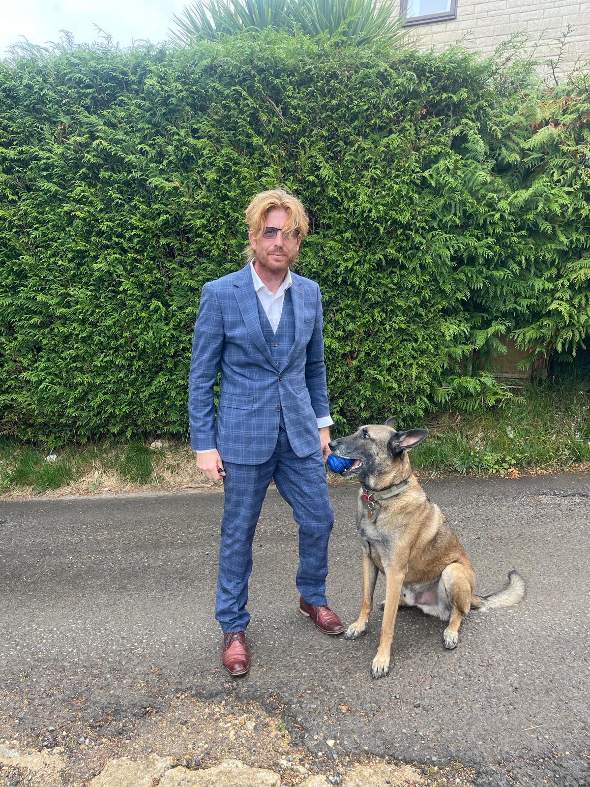 Paul Bradley with working K9